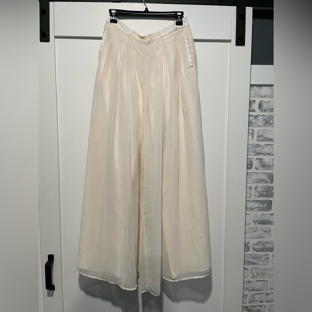 Cream flow pants -  Size : 2